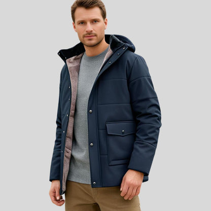 Heren Outdoor Winterjas Waterafstotend Fleece Gevoerd met Capuchon