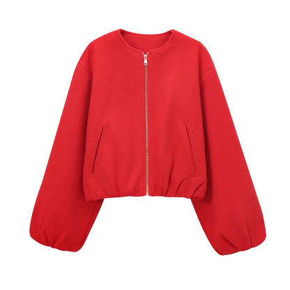 Dames Bomberjas Losse Fit Comfortabele Trendy Jas