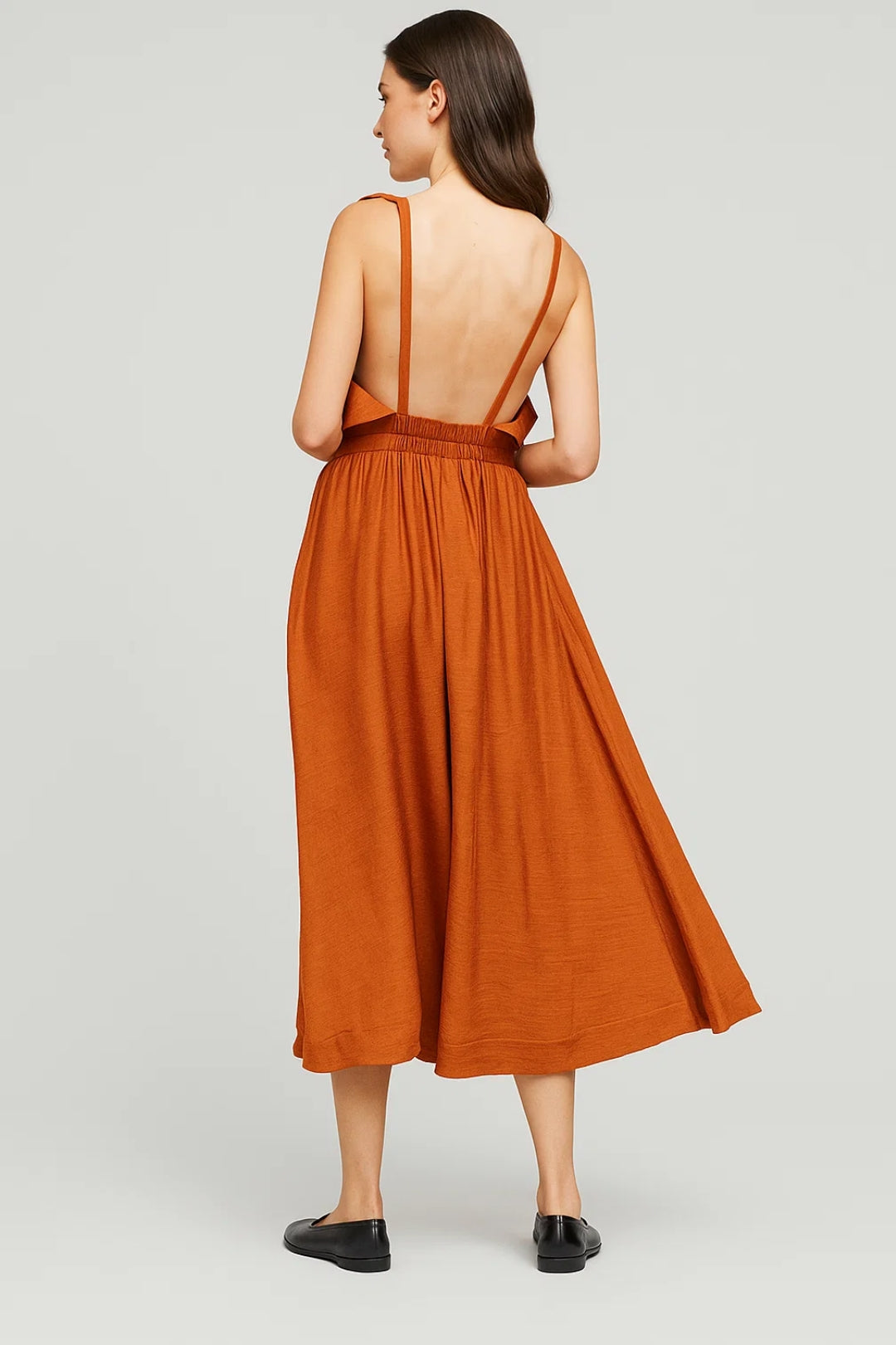 Midi Jurk Dames Mouwloos A-lijn Jurk met Ruches Elegant