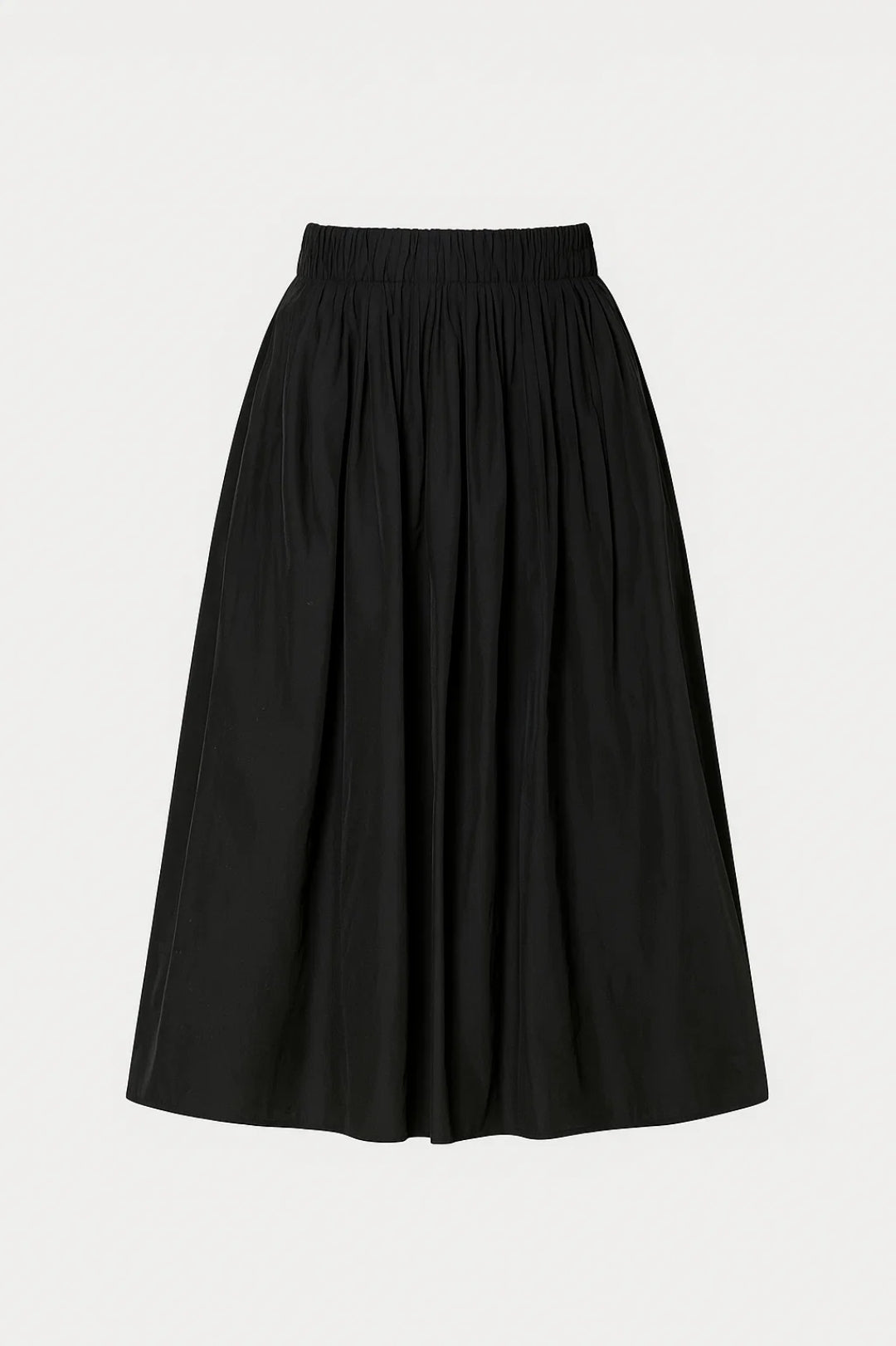 Midi Rok Dames Wijdvallend Elastisch met Plooien Casual