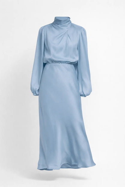 Midi Jurk Dames Lente Comfortabel Met Plooien