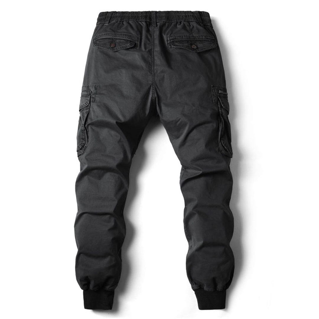 Joggingbroek Heren Comfortabele Cargo Broek Zwart