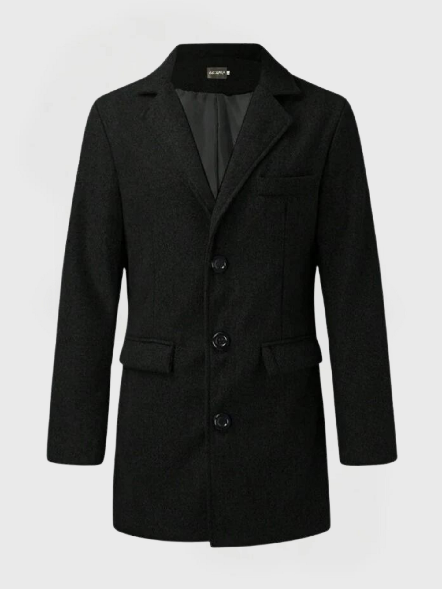 Heren Trenchcoat Bruin Warme Winterjas Losse Pasvorm