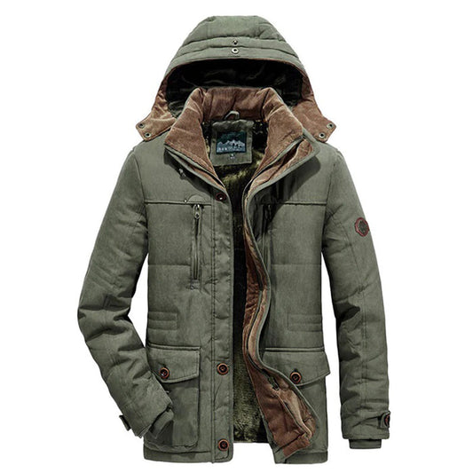 Heren Winterjas Warm Fleece Voering Stoer - StudioMarella