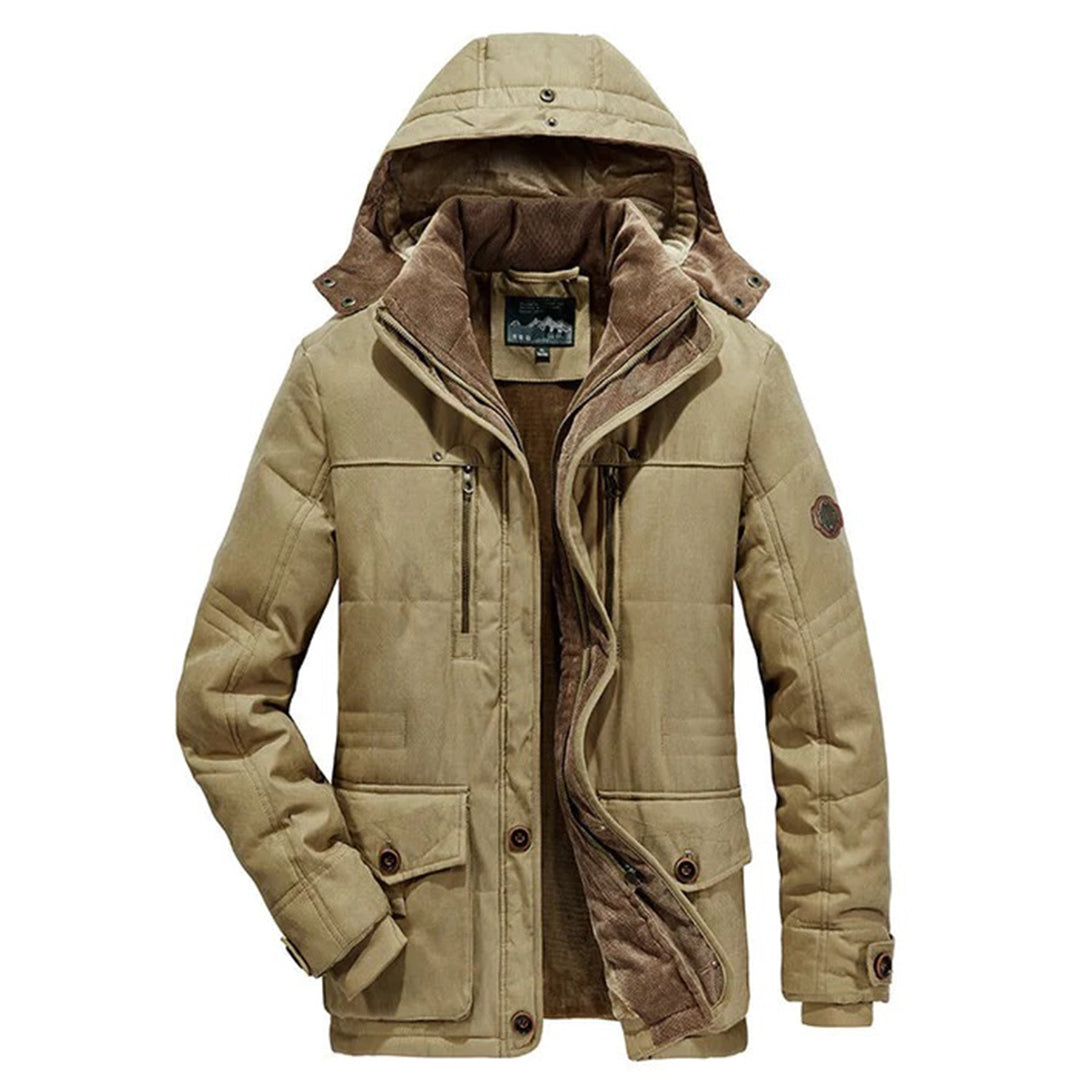 Heren Winterjas Warm Fleece Voering Stoer