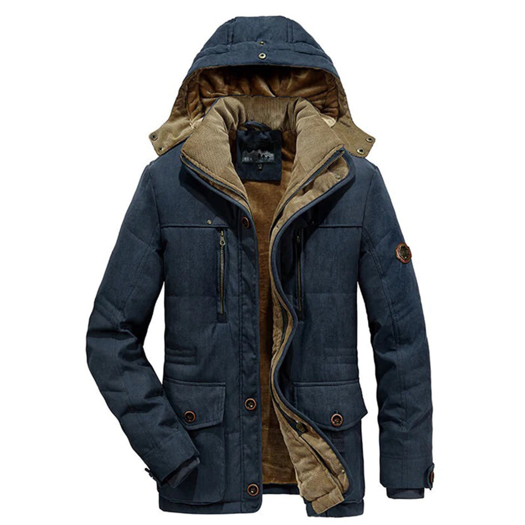 Heren Winterjas Warm Fleece Voering Stoer