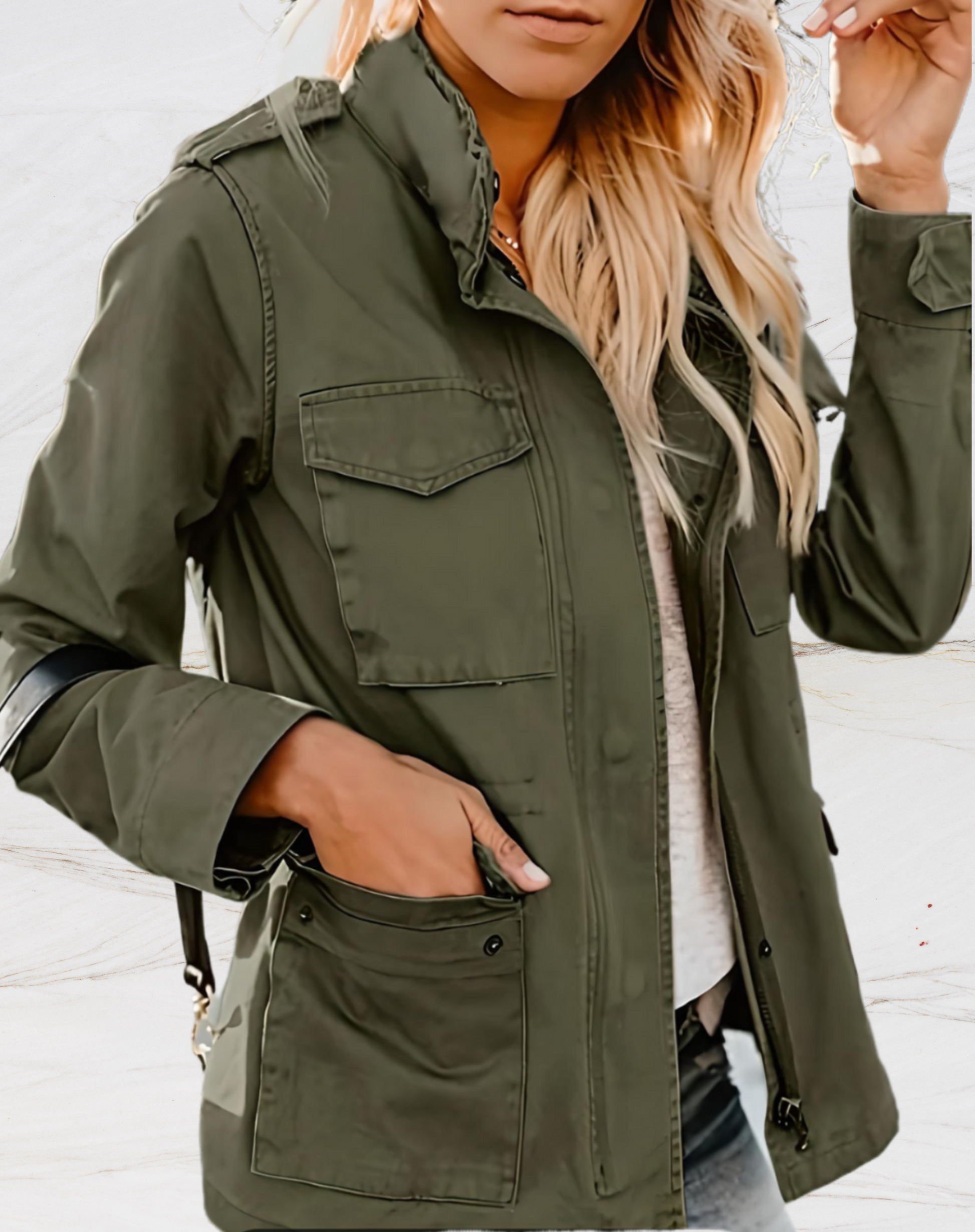 Dames Cargo Jas Functioneel Waterdicht Utility Stijl - StudioMarella