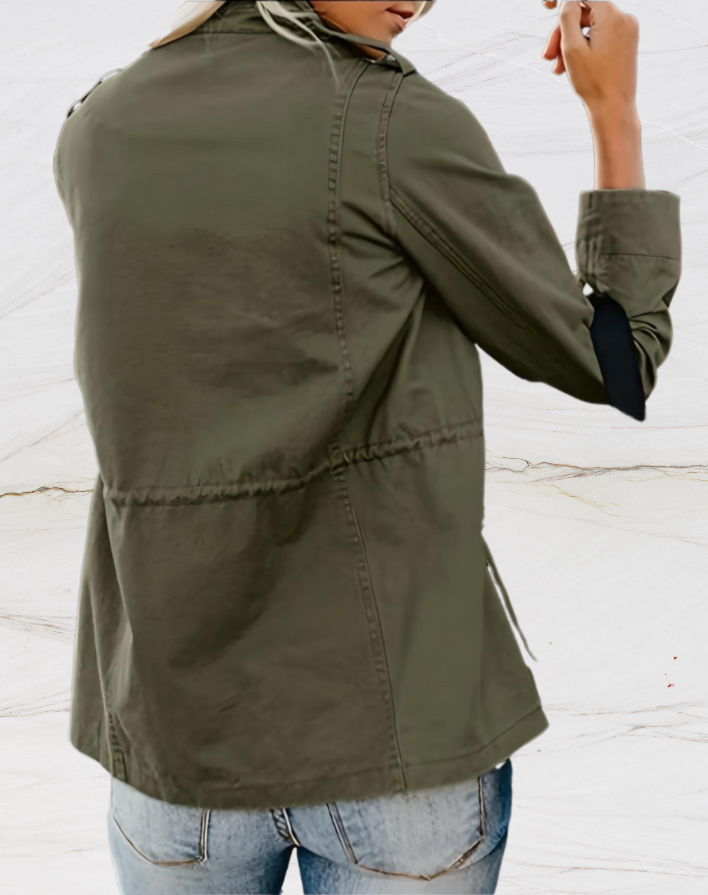 Dames Cargo Jas Functioneel Waterdicht Utility Stijl
