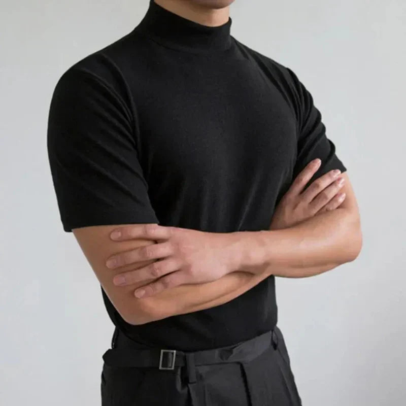Mannen T-Shirts Slim Fit Transpirant Hoge Boord - StudioMarella