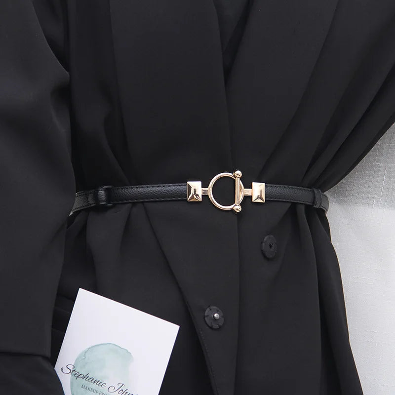 Leren Taille Riem met Verstelbare Gesp voor Elegante Jurken - StudioMarella