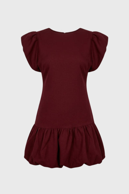 Jurk Dames Vlindermouwen met Ruffles en Bolletjes - StudioMarella