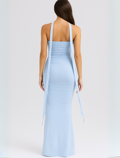 Mireille | Dames Strapless Chokerjurk - Vloerlengte, Elegant en Flatterend 3
