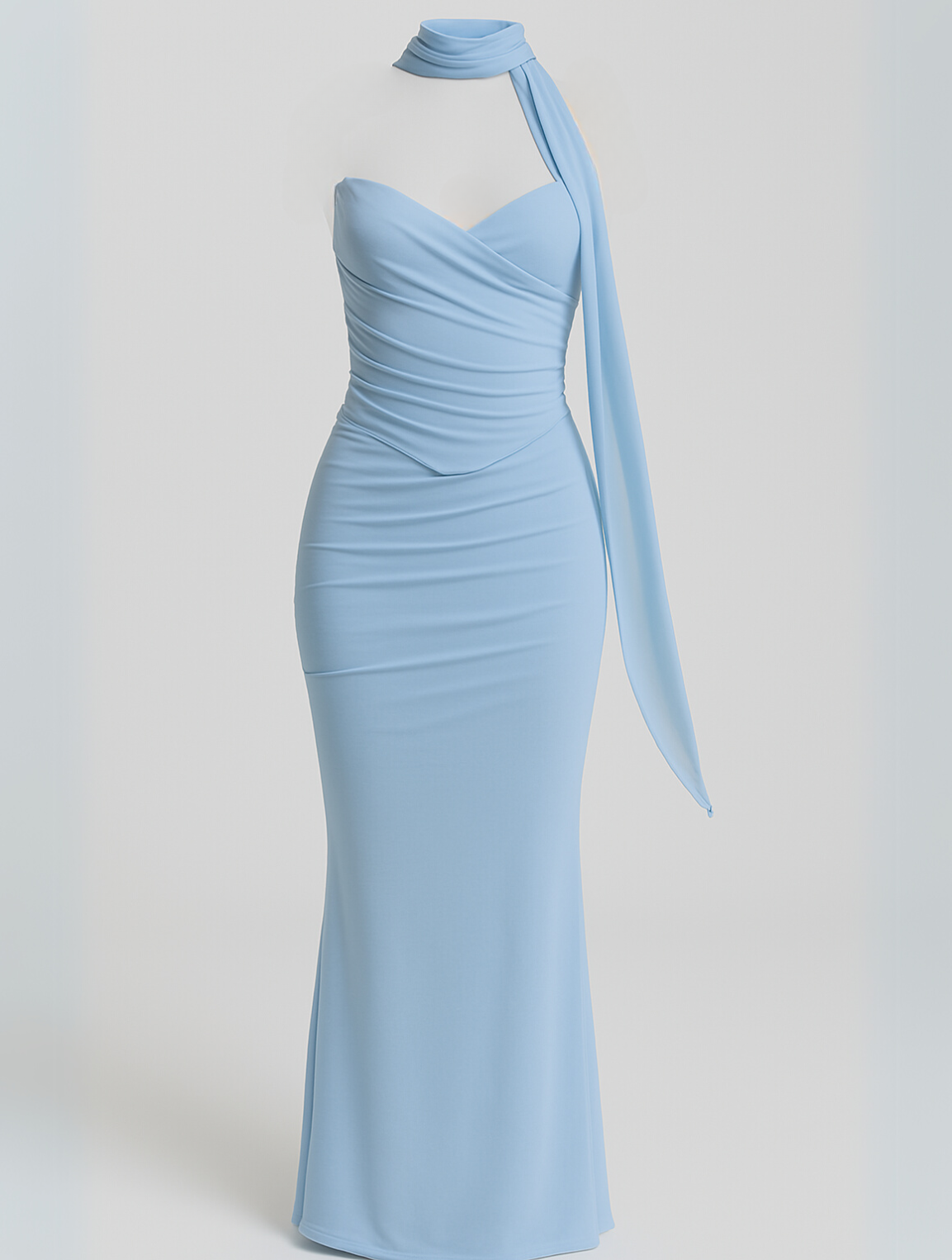 Mireille | Dames Strapless Chokerjurk - Vloerlengte, Elegant en Flatterend 4