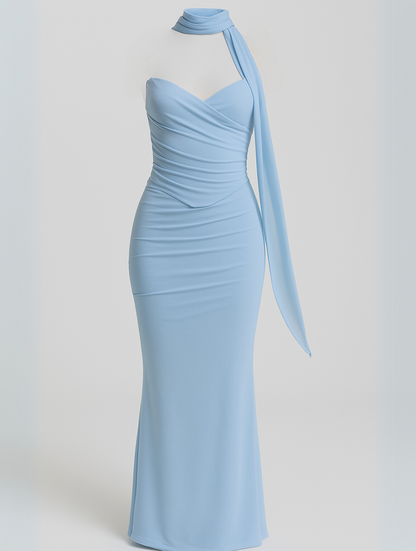 Mireille | Dames Strapless Chokerjurk - Vloerlengte, Elegant en Flatterend 4
