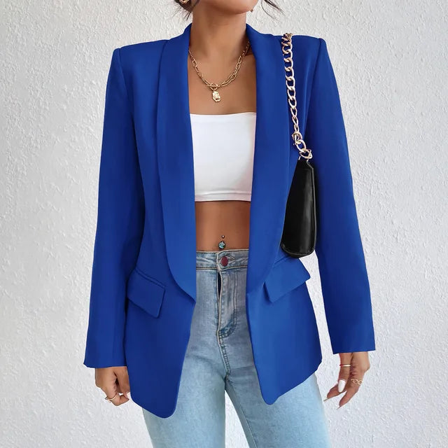 Dames Blazer Modern Stijl Met Stretch