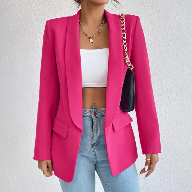 Dames Blazer Modern Stijl Met Stretch