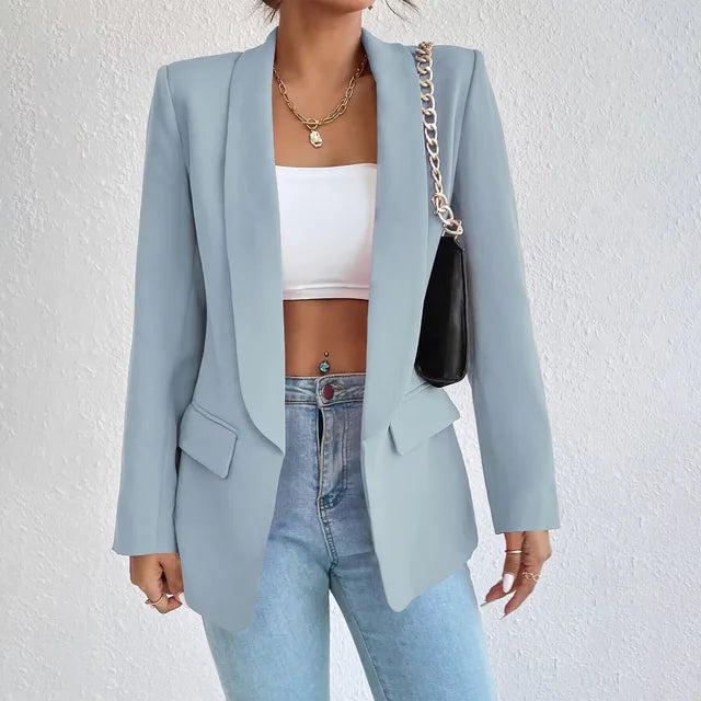 Dames Blazer Modern Stijl Met Stretch