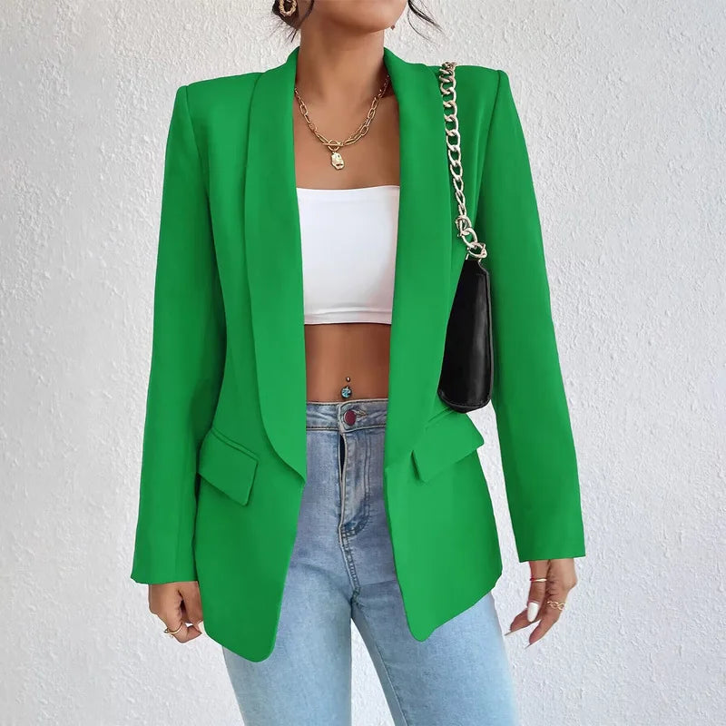 Dames Blazer Modern Stijl Met Stretch