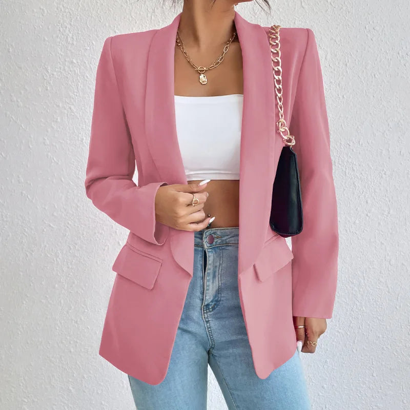 Dames Blazer Modern Stijl Met Stretch