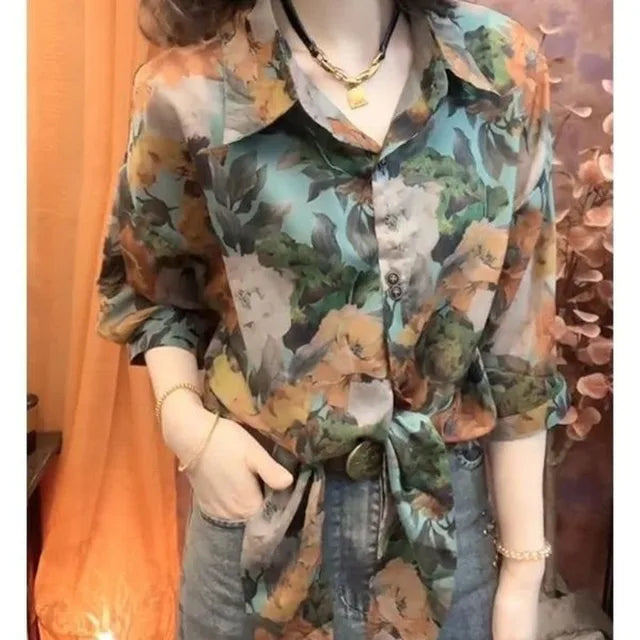 Luxe Blouse van Chiffon met Elegante Pasvorm - StudioMarella