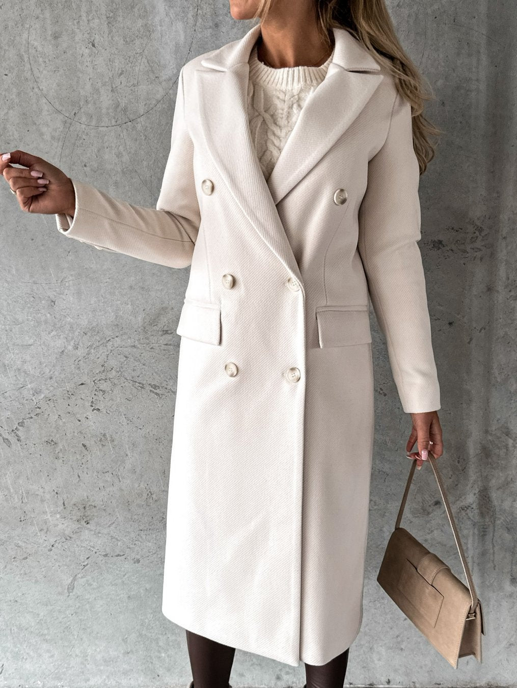 Lange Modewinterjas voor Vrouwen