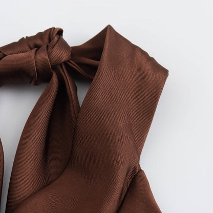 Mokka Midi Jurk | Elegante Dames Midi Jurk voor Avondkleding 6