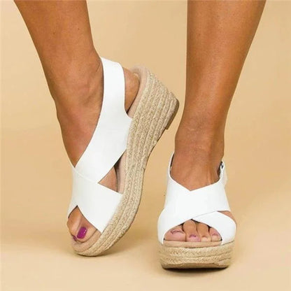 Monika | Sleehaksandalen Dames met Gekruiste Bandjes 2