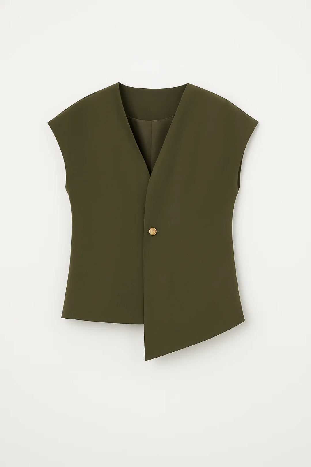 Damespak Mouwloos Gilet en Rechte Broek Elegant Zwart