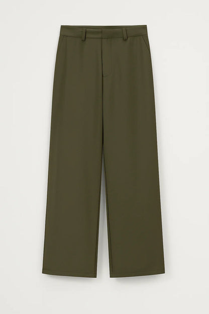 Damespak Mouwloos Gilet en Rechte Broek Elegant Zwart