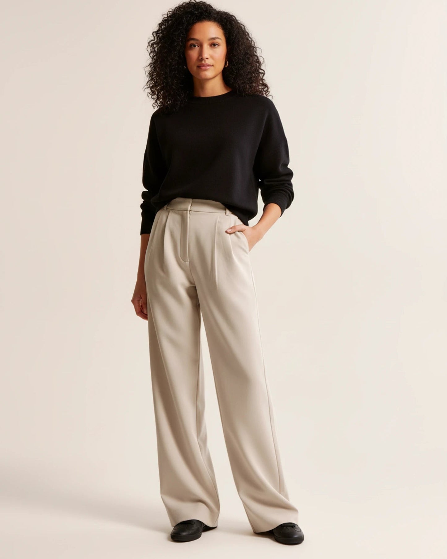 Hoge Taille Pantalon Geplooide Pijpen Elegant Stijlvol - StudioMarella