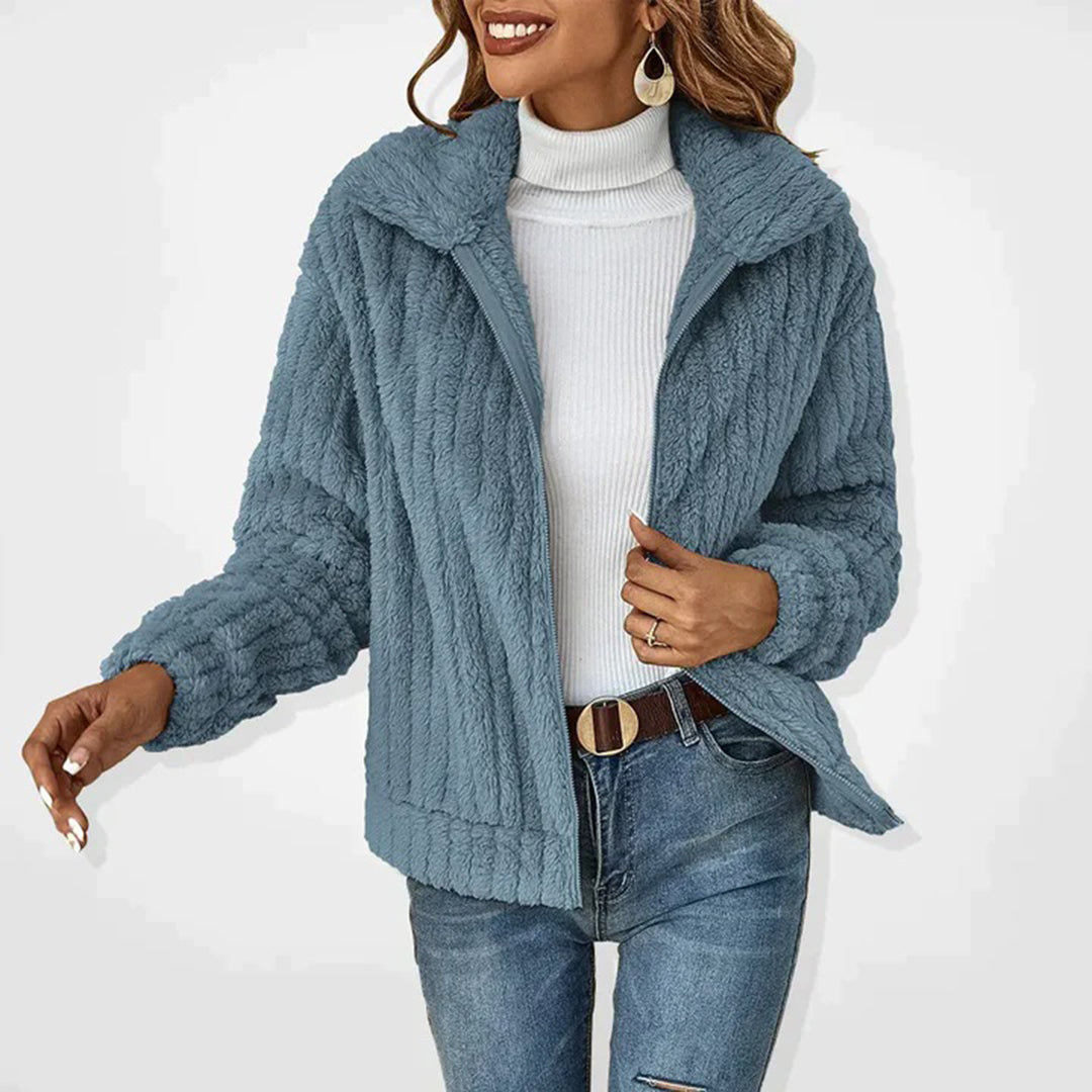 Lange Pile Gilet Dames Elegante Warm