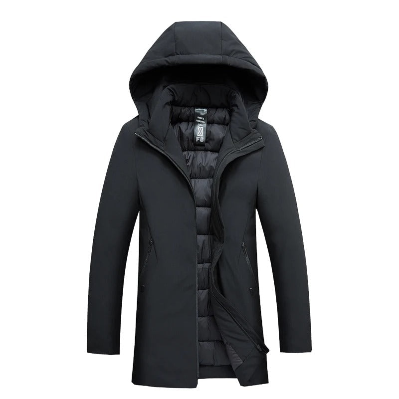 Heren Winterjas Slim Fit met Afneembare Capuchon