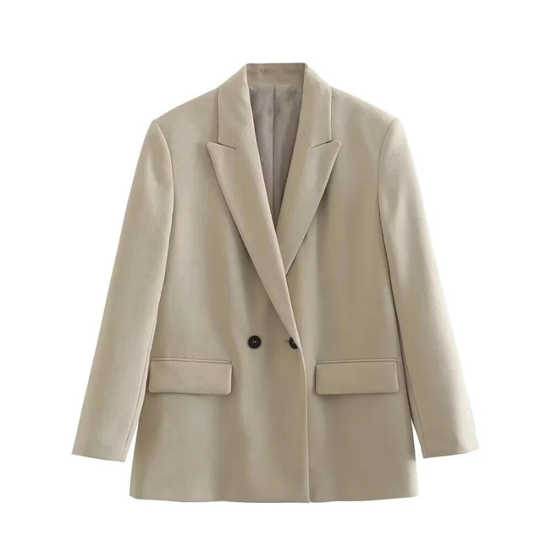 Dames Blazer Oversized Lange Mouw Modieus