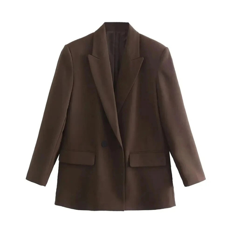 Dames Blazer Oversized Lange Mouw Modieus