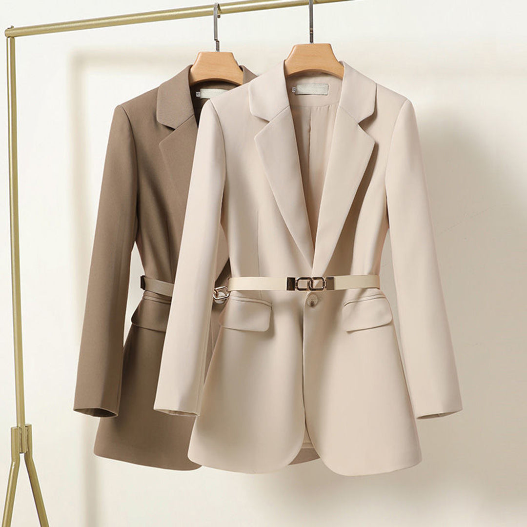 Dames Blazer Elegante Riemjas voor Werk en Feest