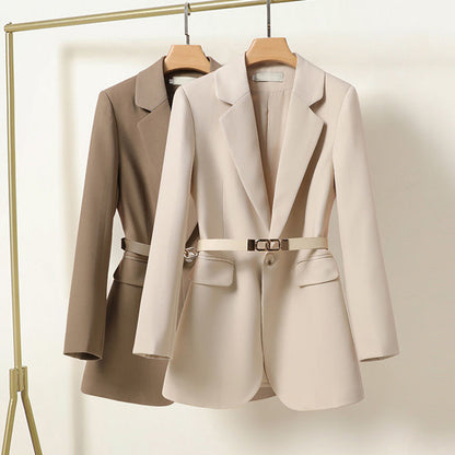 Dames Blazer Elegante Riemjas voor Werk en Feest