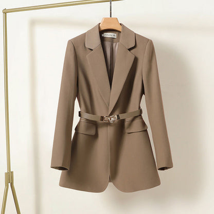 Dames Blazer Elegante Riemjas voor Werk en Feest