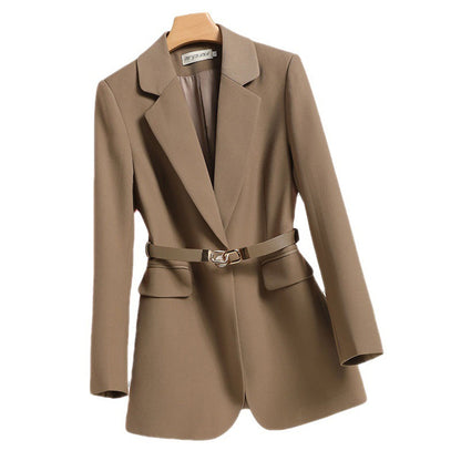 Dames Blazer Elegante Riemjas voor Werk en Feest