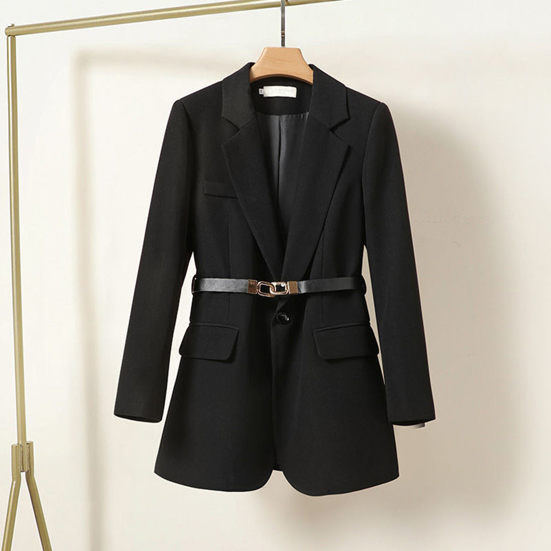Dames Blazer Elegante Riemjas voor Werk en Feest