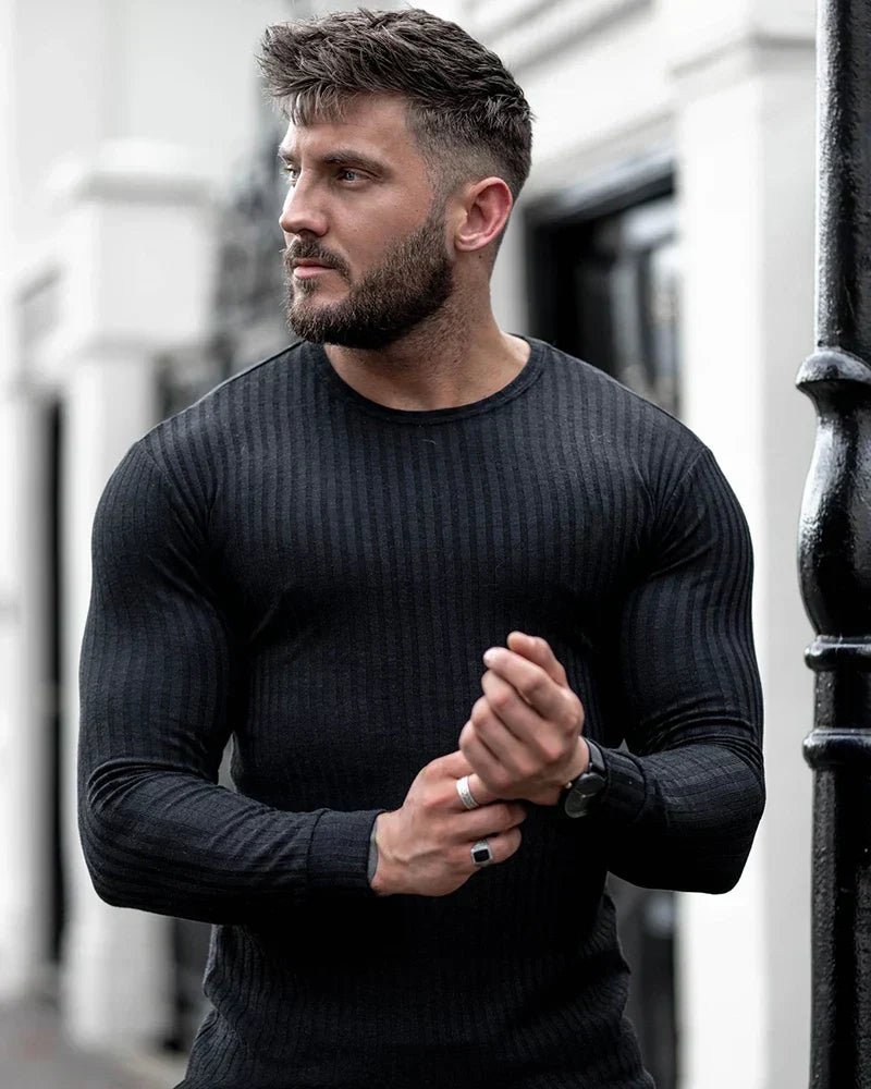 Heren Trui Kasjmier Slim Fit Luxe Warm