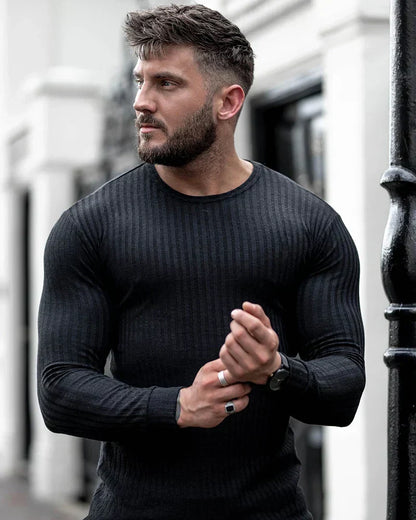 Heren Trui Kasjmier Slim Fit Luxe Warm