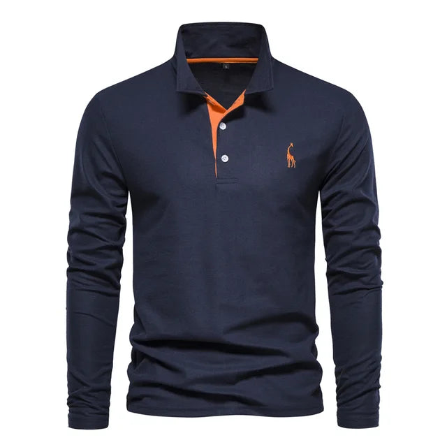 Polo Hemd Lange Mouw Katoen Casual Heren - StudioMarella