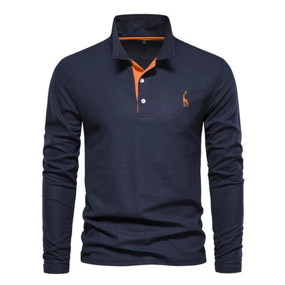 Polo Hemd Lange Mouw Katoen Casual Heren - StudioMarella