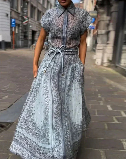 Feestelijke Bloemenprint Riem Set voor Vrouw