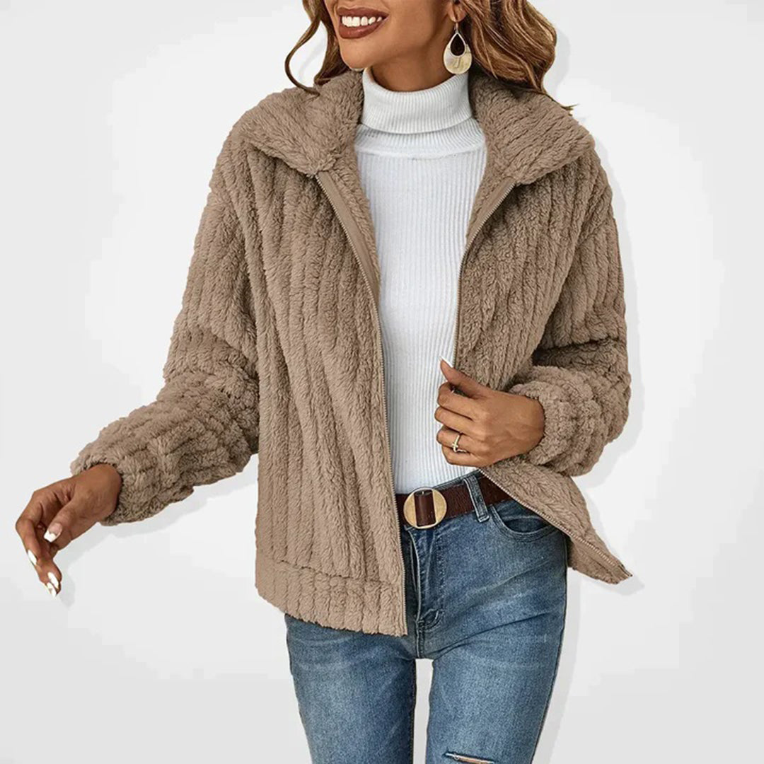 Lange Pile Gilet Dames Elegante Warm