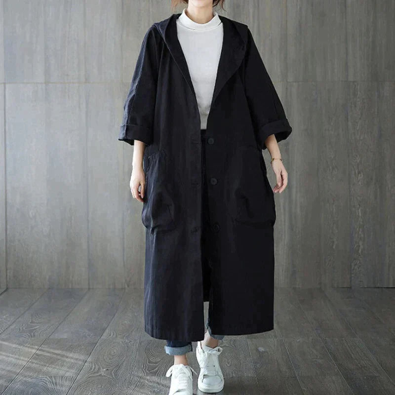 Dames Trenchcoat Oversize Elegant Lange Jas - StudioMarella
