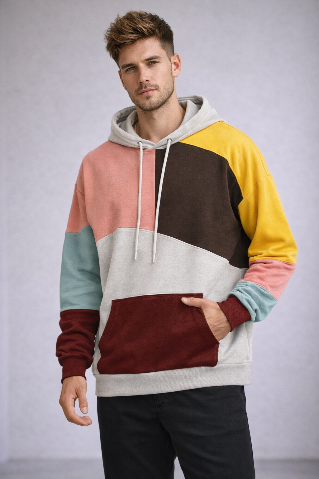 Finn Heren Hoodie Comfortabel Colorblock Design
