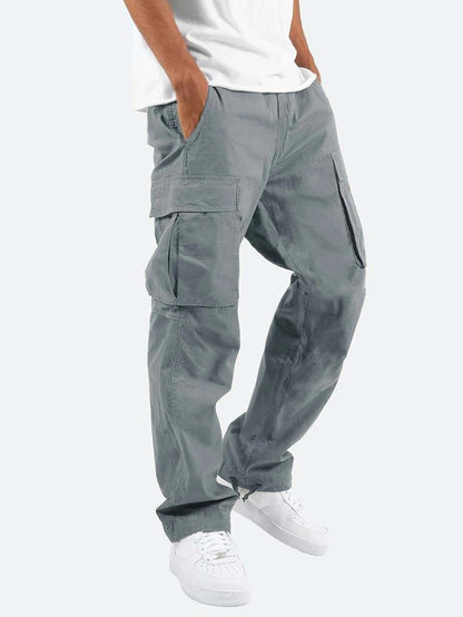 Heren Cargo Broek Met Veel Zakken Relax Fit