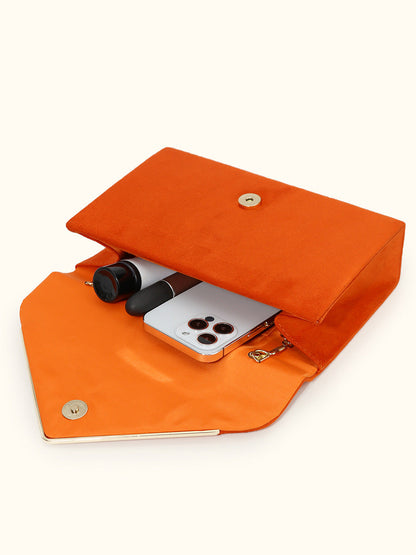 Fluwelen Avondclutch Suède Look Elegant