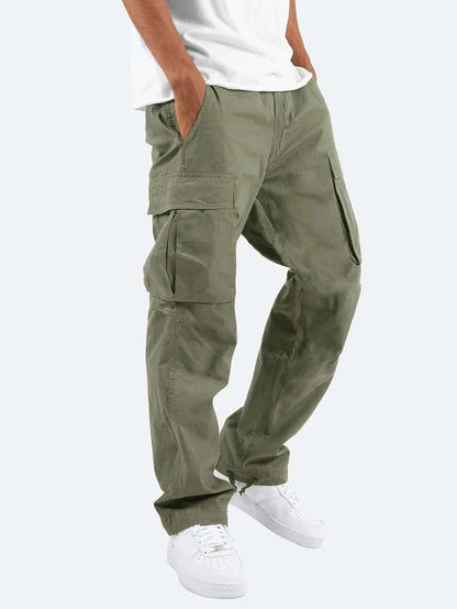 Heren Cargo Broek Met Veel Zakken Relax Fit